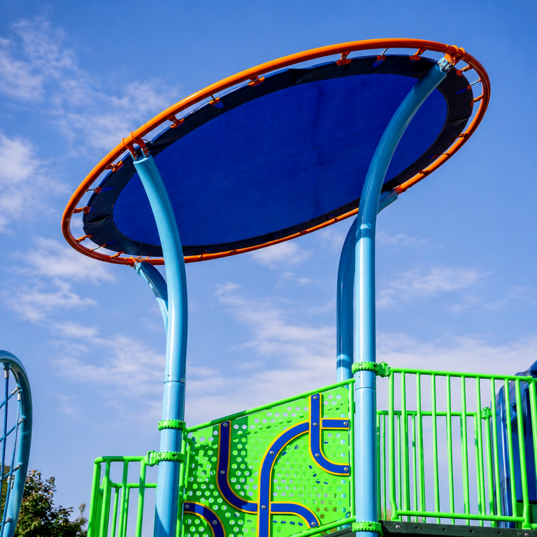 Playground shade canopy blue orange teal playcraft jpg