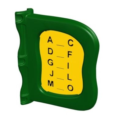 Playcraft Round-5 - green and yellow ABC-123 learning panel with letters, educational play component