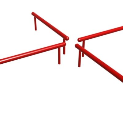 Playcraft Beam Jump Station - red agility beams set for fitness and sports training