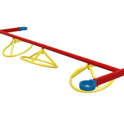Playcraft Round-5 - Red and yellow traverse structure with blue ends for ages 5-12