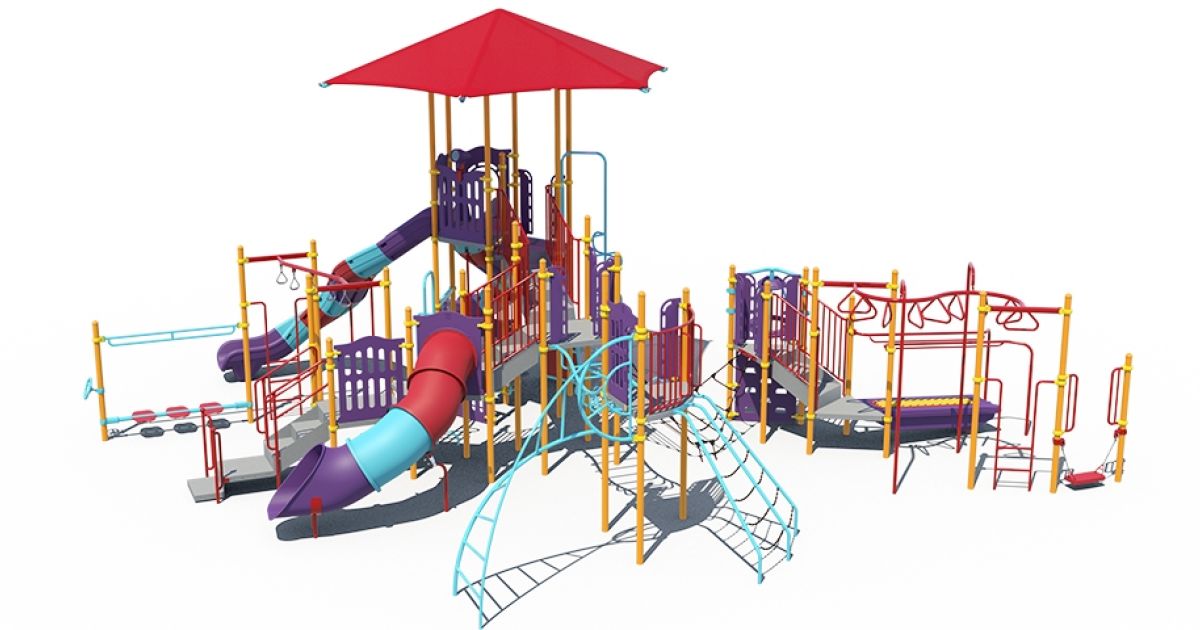 Modular 3.5" Play Structure with Bridges / Linking Events, Climbing ...