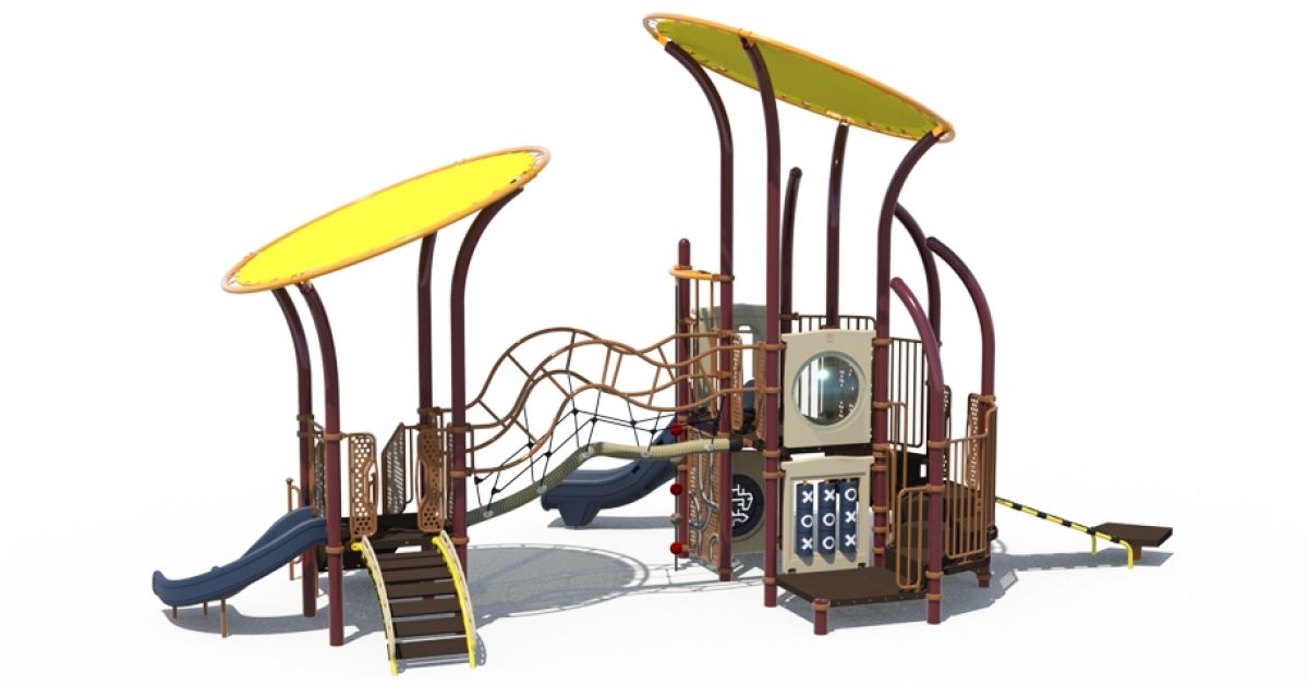 Commercial Post & Deck Playground with Bridges / Linking Events ...