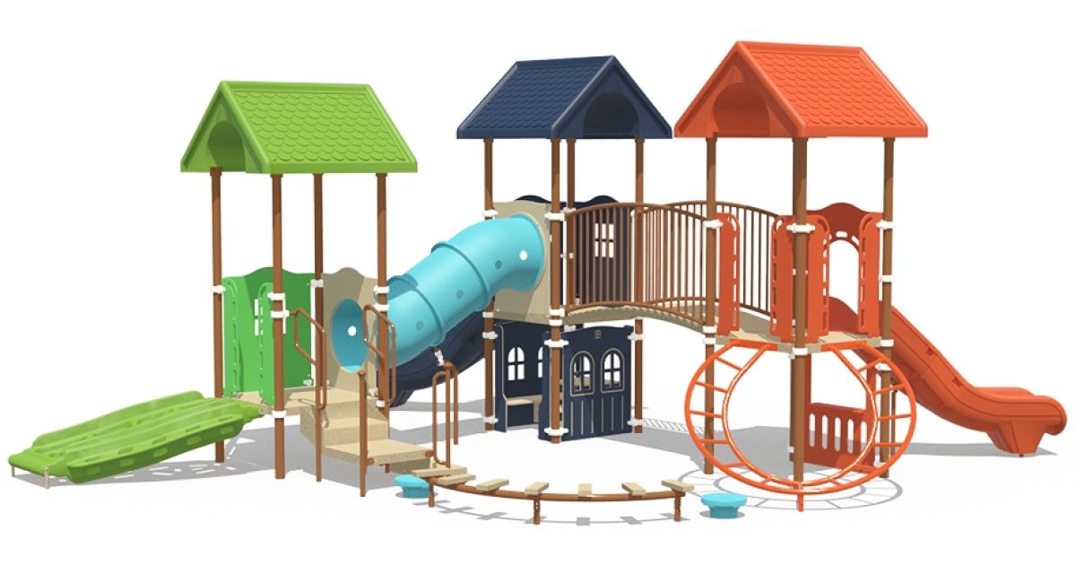 Modular 3.5" Play Structure with Balance Events, Bridges / Linking ...