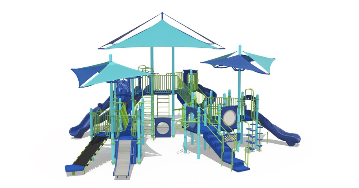 Commercial Post & Deck Playground with Bridges / Linking Events ...