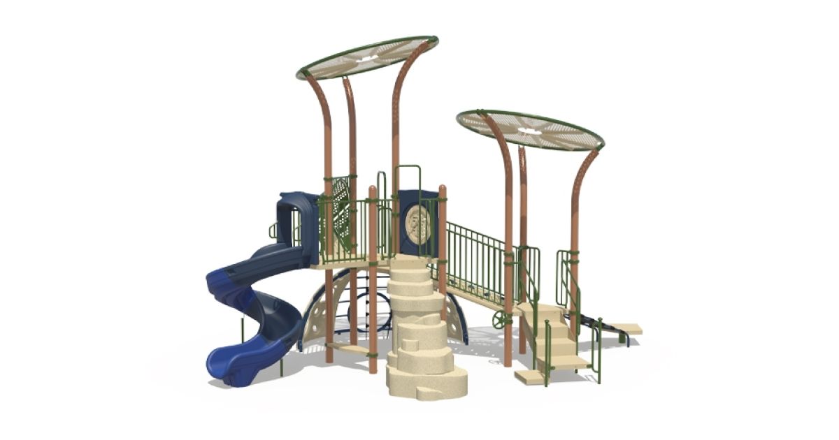 Commercial Post & Deck Playground with Bridges / Linking Events ...