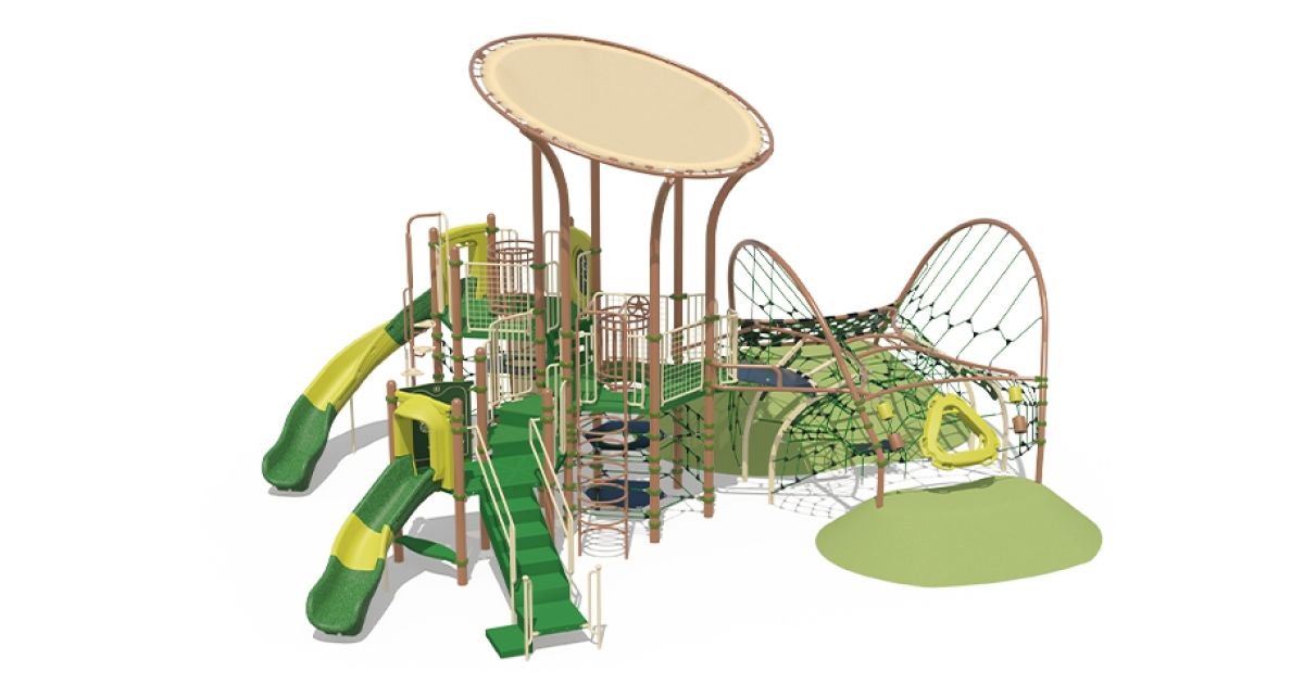Commercial Post & Deck Playground with Bridges / Linking Events ...