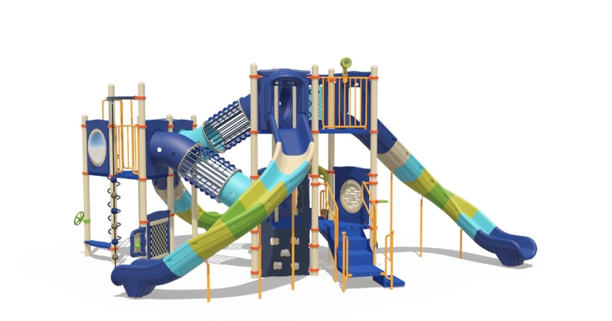 Commercial Post & Deck Playground with Bridges / Linking Events ...