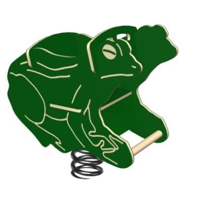 Playcraft Toddler Toad - Green frog-shaped spring rider for ages 2-5 with a sturdy base