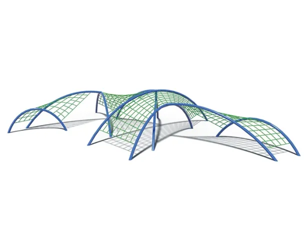 Playcraft Net Effects, Sky - expansive blue and green net structure for climbing, freestanding design for ages 5-12