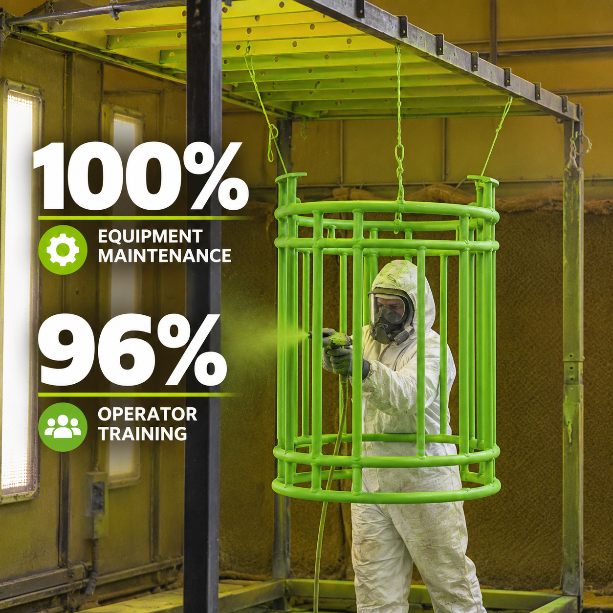 100% Equipment Maintenance | 96% Operator Training