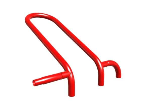 Playcraft Bike Rack - sleek red keyhole design offering ample space for bikes